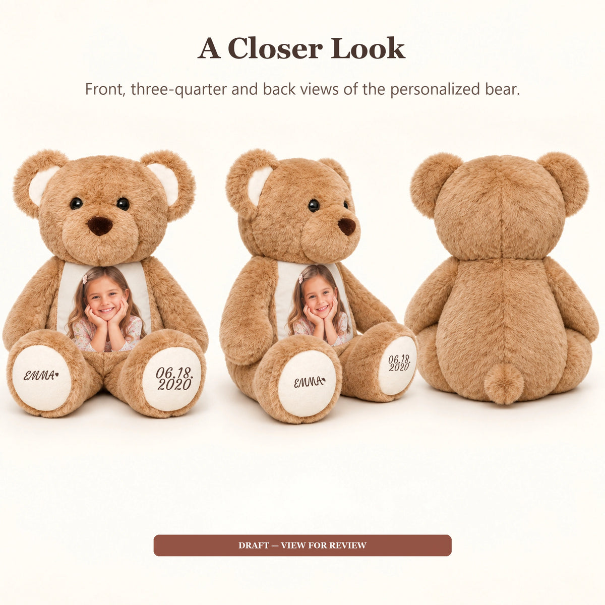 Heart Photo Teddy Bear