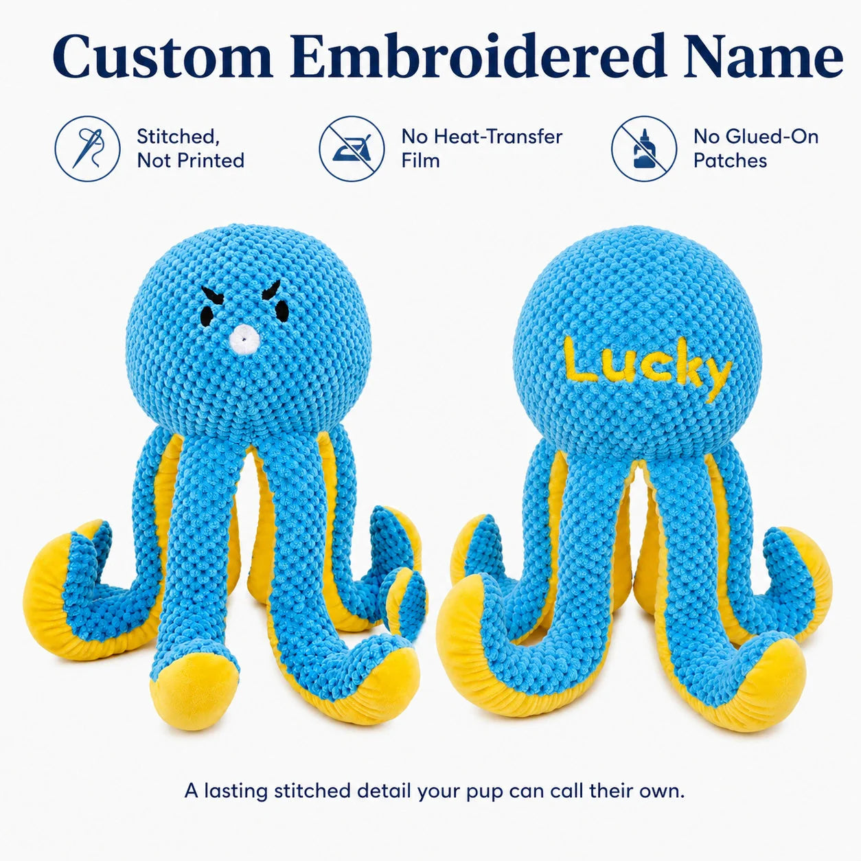 Custom Embroidered Octopus Plush Toy