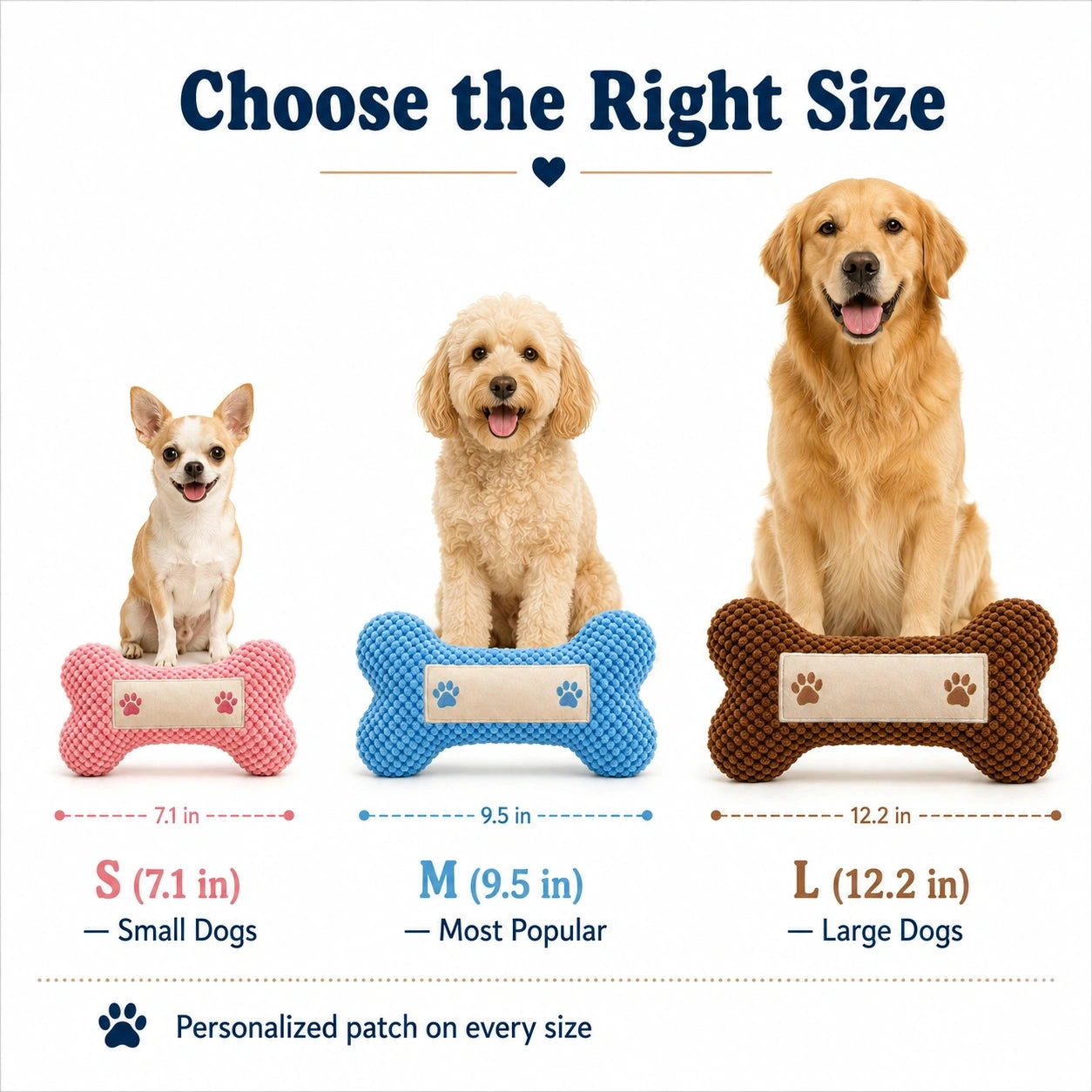 Personalized Squeaky Bone Toy