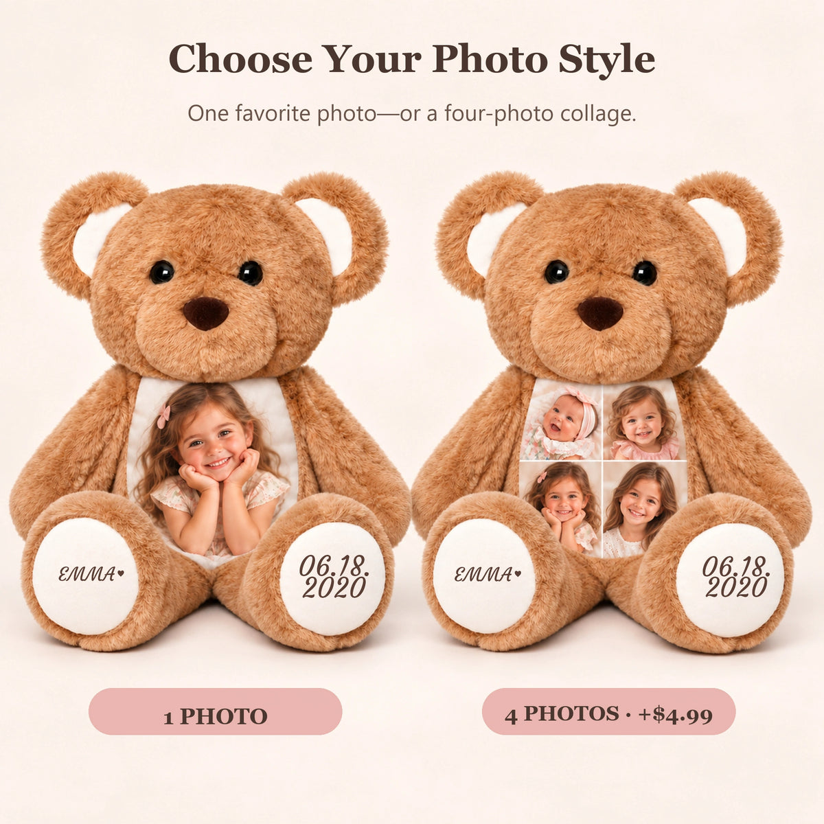 Heart Photo Teddy Bear