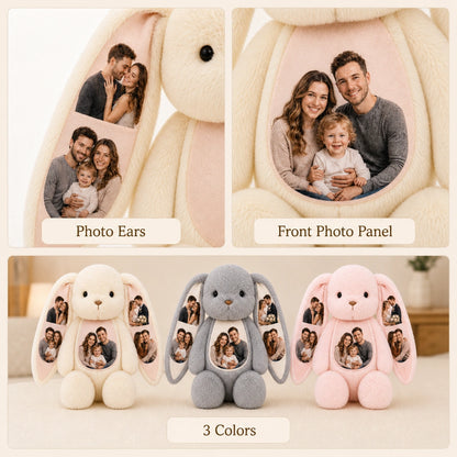 Custom Photo Bunny - Photos on Ears & Belly