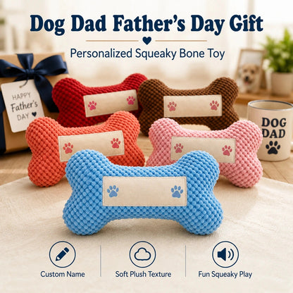 Personalized Squeaky Bone Toy
