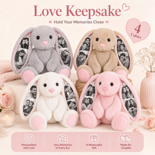 Bunny Plush – Ear Photo Keepsake