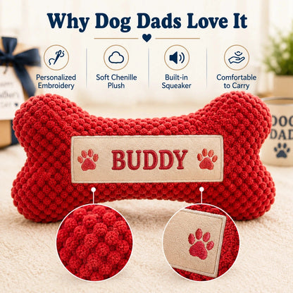 Personalized Squeaky Bone Toy
