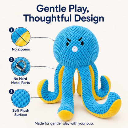 Custom Embroidered Octopus Plush Toy
