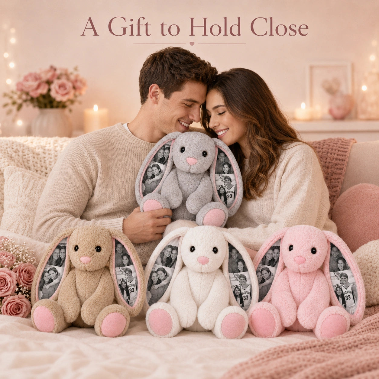 Bunny Plush – Ear Photo Keepsake