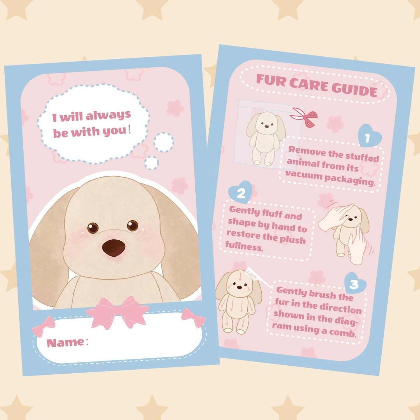 Custom Fluffy Dog Plush with Embroidered Name – Personalized Baby & Toddler Gift