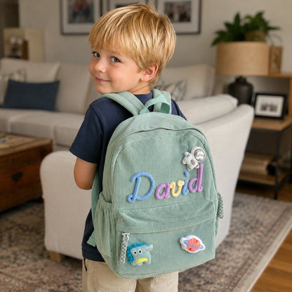 Personalized Kids Corduroy Backpack