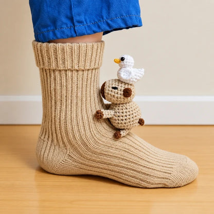 Cozy Animal Hug Socks™ | Cute Plush Character Socks Gift