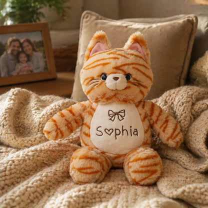 Custom Plush Cat – Add Name or Message on Chest