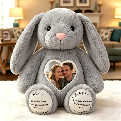 Bunny Plush – Personalized Heart Photo