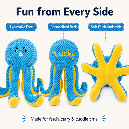 Custom Embroidered Octopus Plush Toy