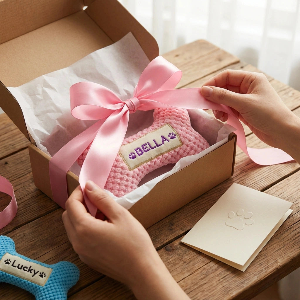 Personalized Squeaky Bone Toy