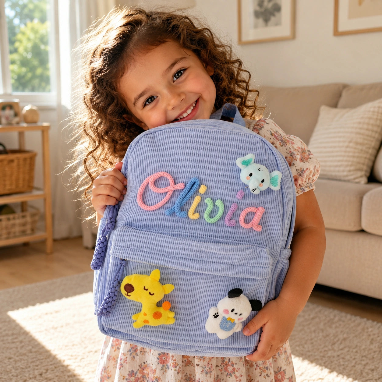 Personalized Kids Corduroy Backpack