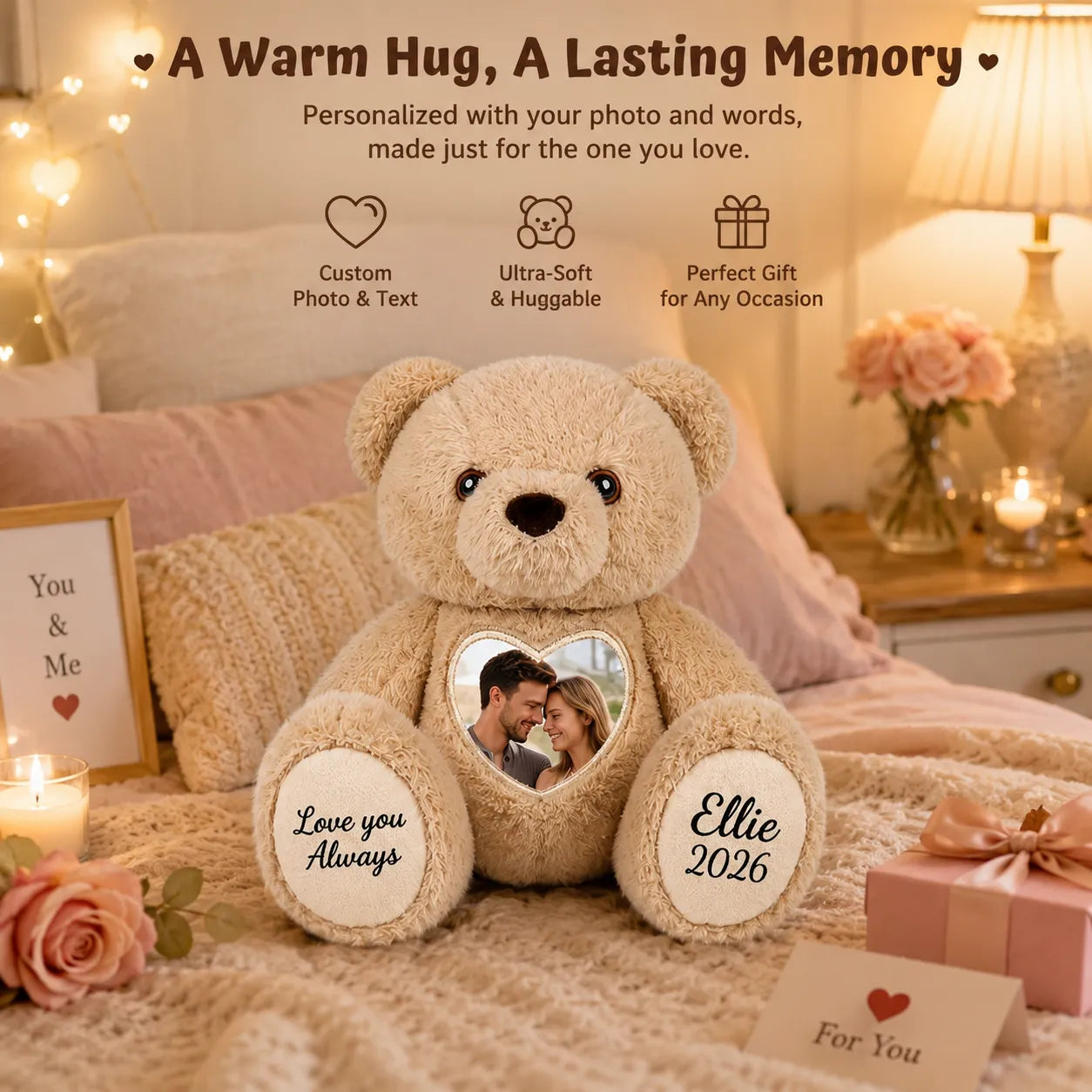 Heart Photo Teddy Bear – Personalized Keepsake