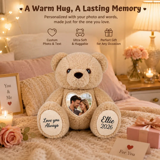 Heart Photo Teddy Bear – Personalized Keepsake
