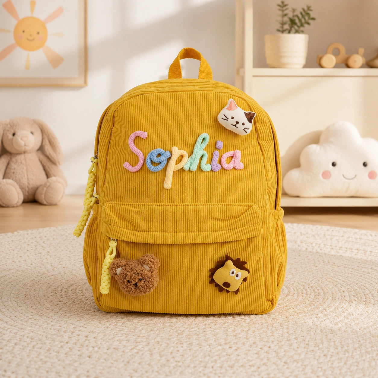 Personalized Kids Corduroy Backpack