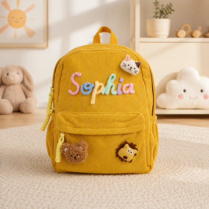 Personalized Kids Corduroy Backpack