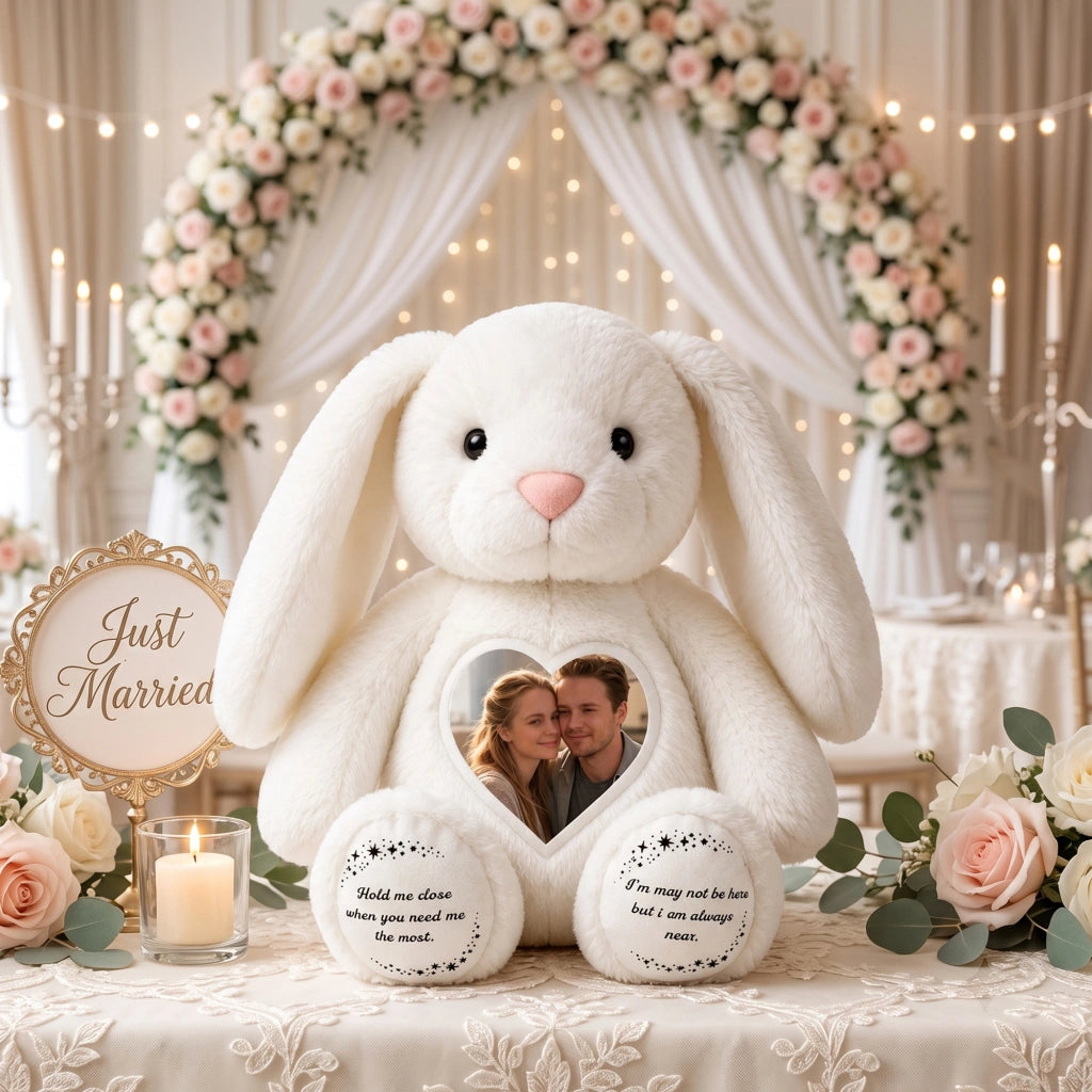 Bunny Plush – Personalized Heart Photo