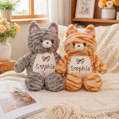 Custom Plush Cat – Add Name or Message on Chest
