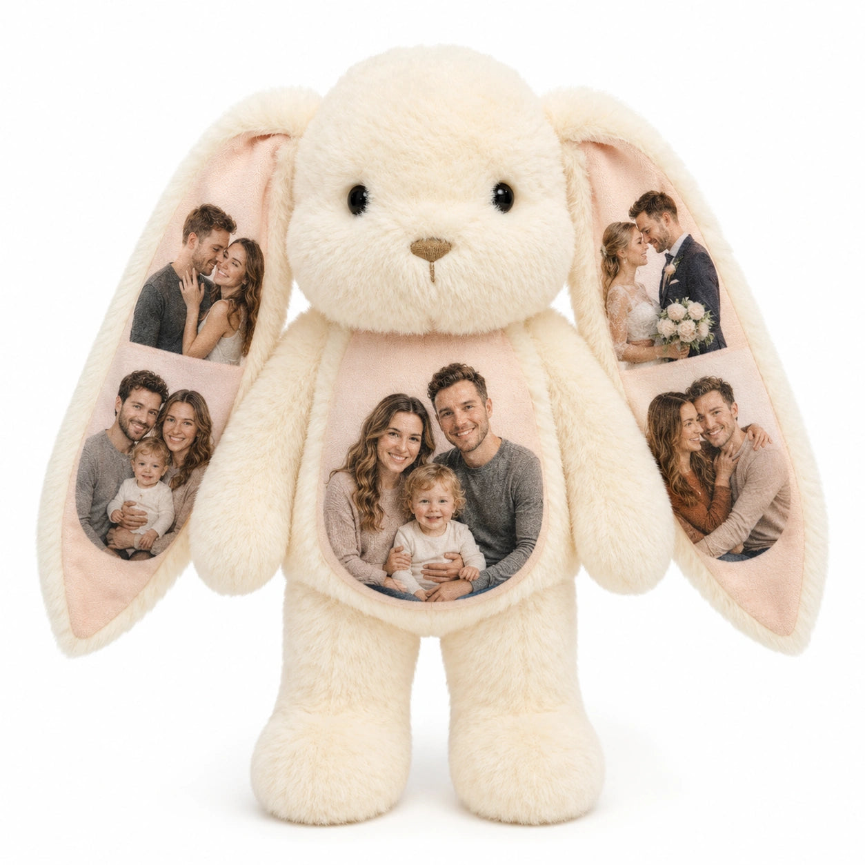 Custom Photo Bunny - Photos on Ears & Belly