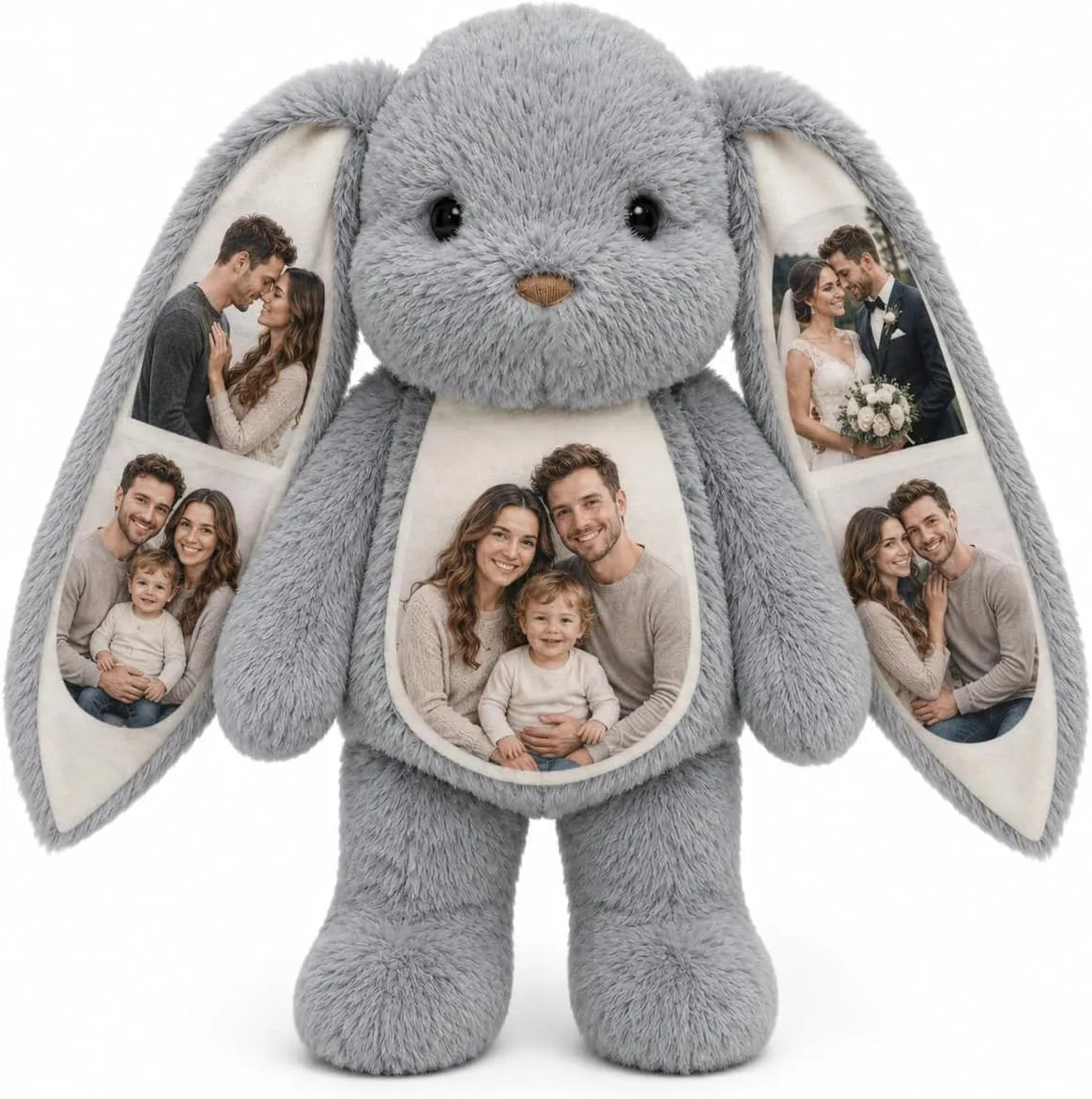 Custom Photo Bunny - Photos on Ears & Belly