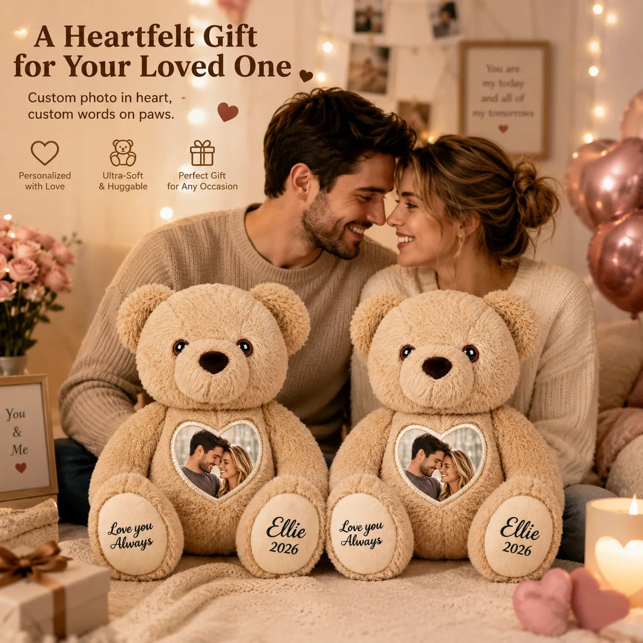 Heart Photo Teddy Bear – Personalized Keepsake