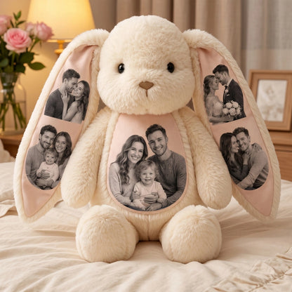 Custom Photo Bunny - Photos on Ears & Belly