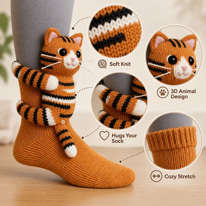 Cozy Animal Hug Socks™ | Cute Plush Character Socks Gift
