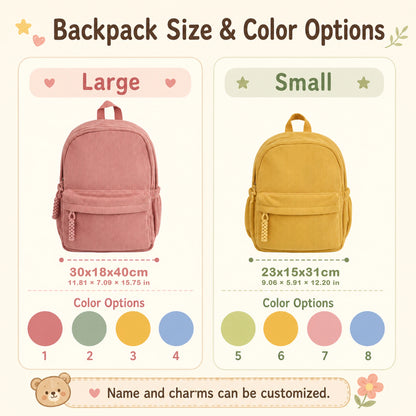 Personalized Kids Corduroy Backpack