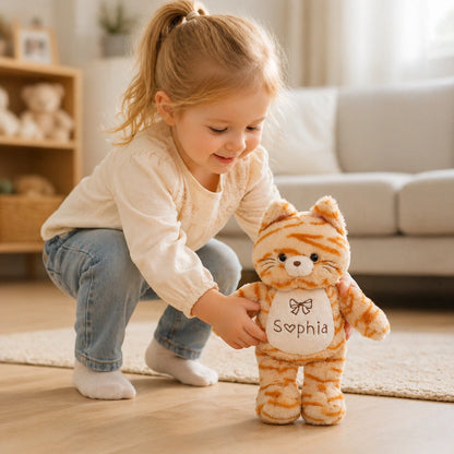 Custom Plush Cat – Add Name or Message on Chest