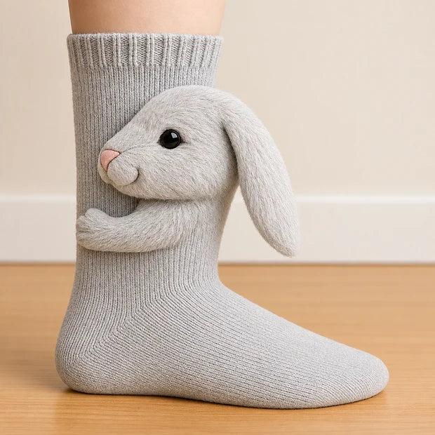 Cozy Animal Hug Socks™ | Cute Plush Character Socks Gift