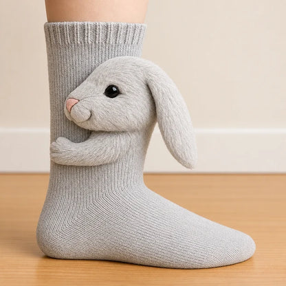 Cozy Animal Hug Socks™ | Cute Plush Character Socks Gift