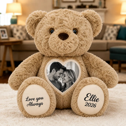 Heart Photo Teddy Bear – Personalized Keepsake