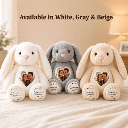 Bunny Plush – Personalized Heart Photo