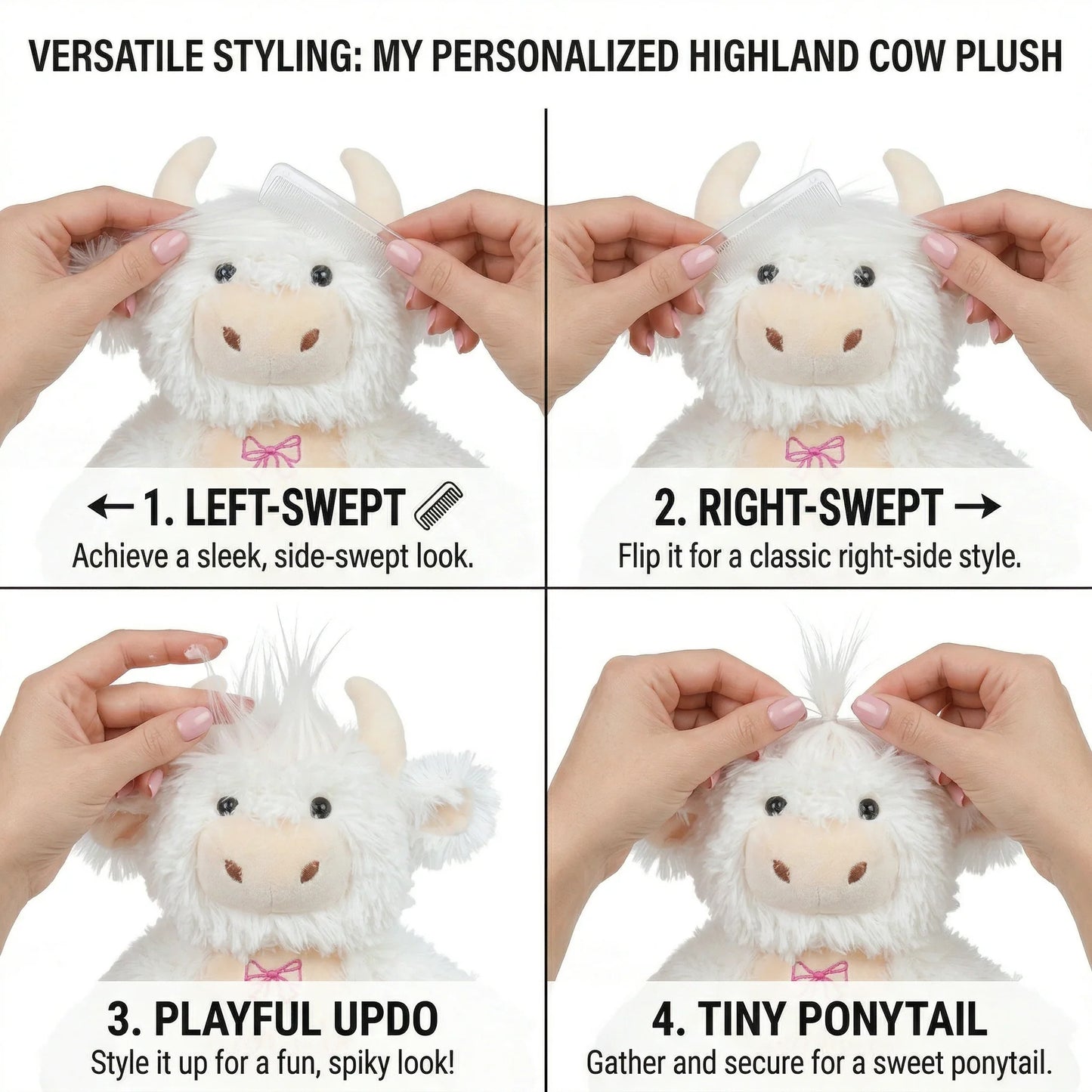 Cuddly Personalized Plush Cow – Perfect Keepsake for Your Little One