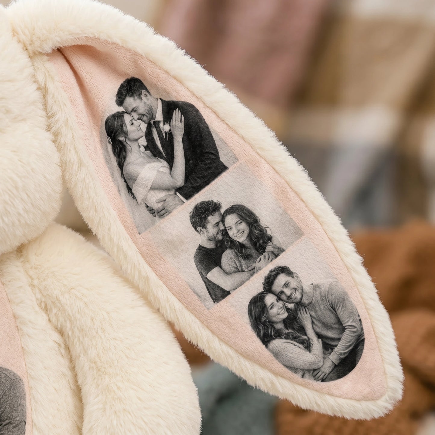 Custom Photo Bunny - Photos on Ears & Belly