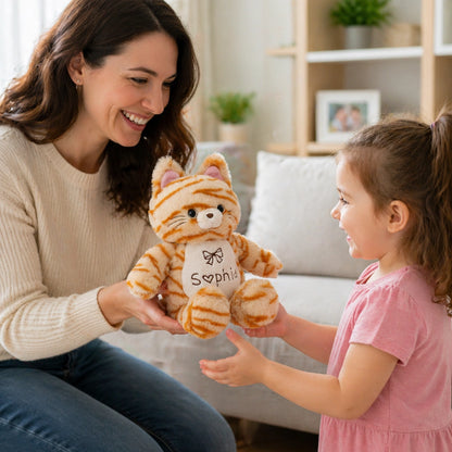 Custom Plush Cat – Add Name or Message on Chest