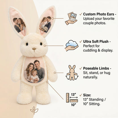 Custom Photo Bunny - Photos on Ears & Belly