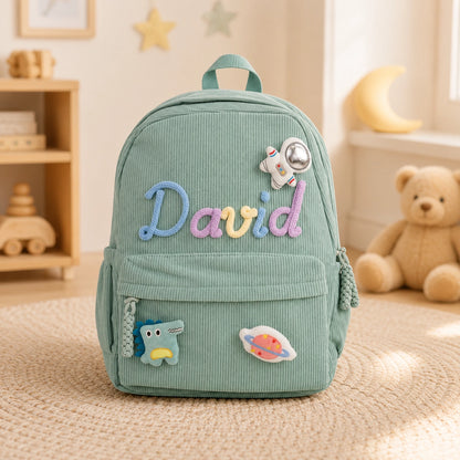 Personalized Kids Corduroy Backpack