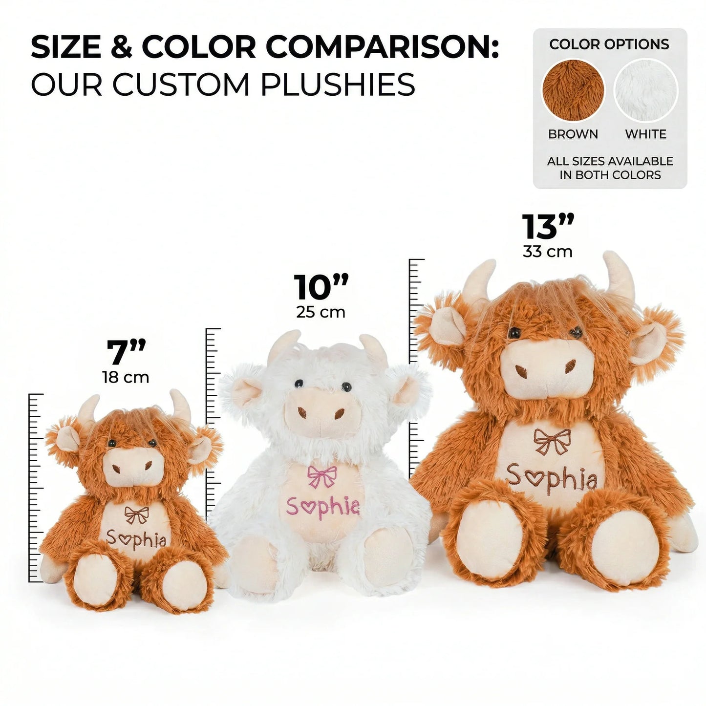 Cuddly Personalized Plush Cow – Perfect Keepsake for Your Little One