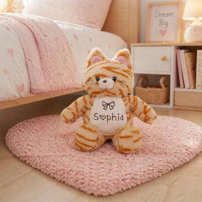Custom Plush Cat – Add Name or Message on Chest