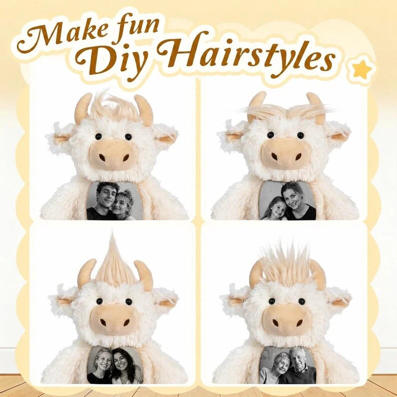 Highland Cow Plush – Personalized Photo Keepsake