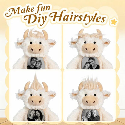Highland Cow Plush – Personalized Photo Keepsake