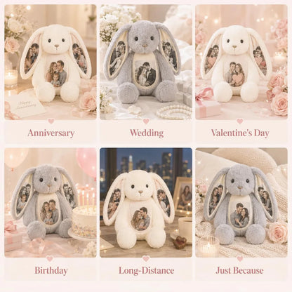 Custom Photo Bunny - Photos on Ears & Belly