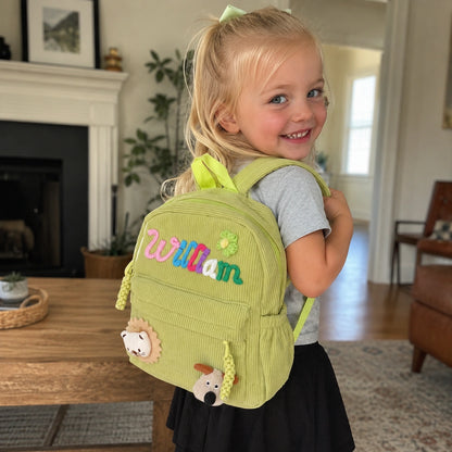 Personalized Kids Corduroy Backpack