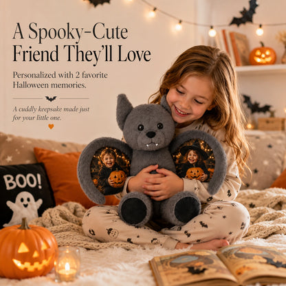 Personalized Halloween Bat Bear Plush 🦇🧸