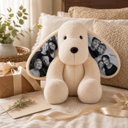 Personalized dog plush thoughtful gift scene