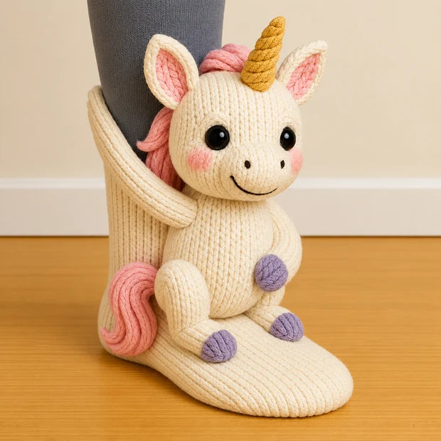 Cozy Animal Hug Socks™ | Cute Plush Character Socks Gift